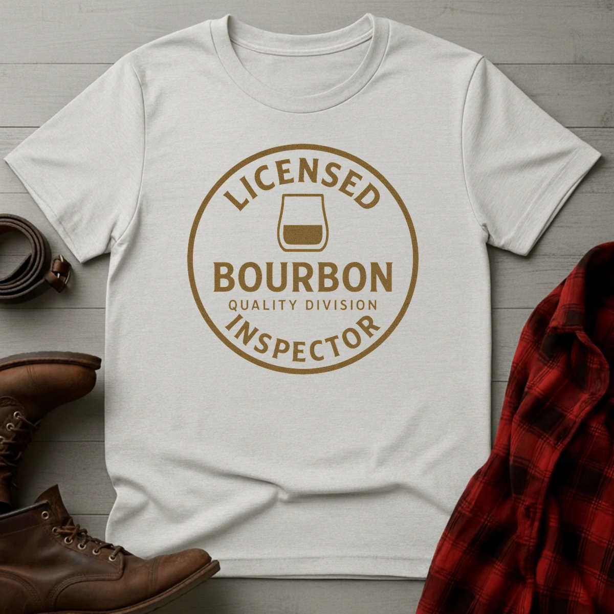 Licensed Bourbon Inspector Badge T-Shirt