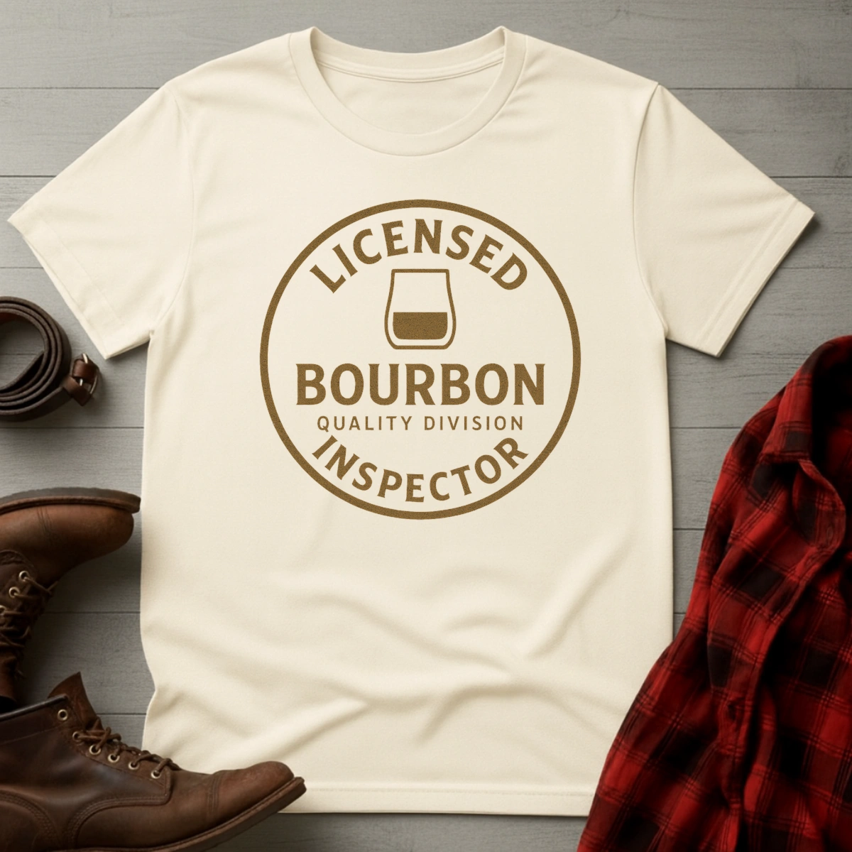 Licensed Bourbon Inspector Badge T-Shirt