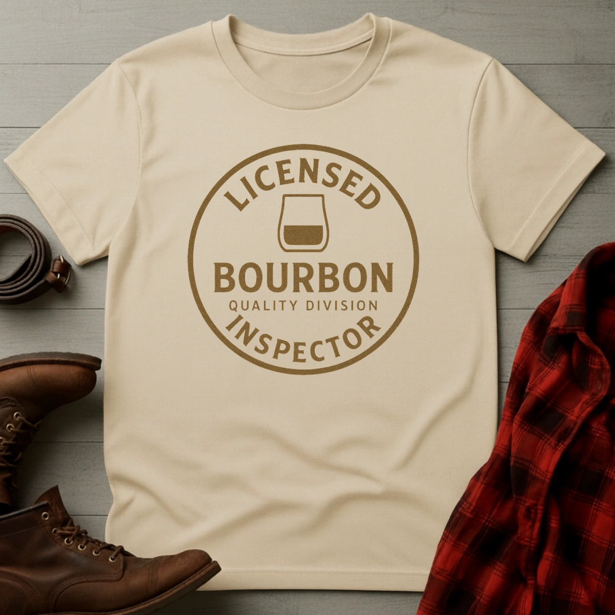 Licensed Bourbon Inspector Badge T-Shirt