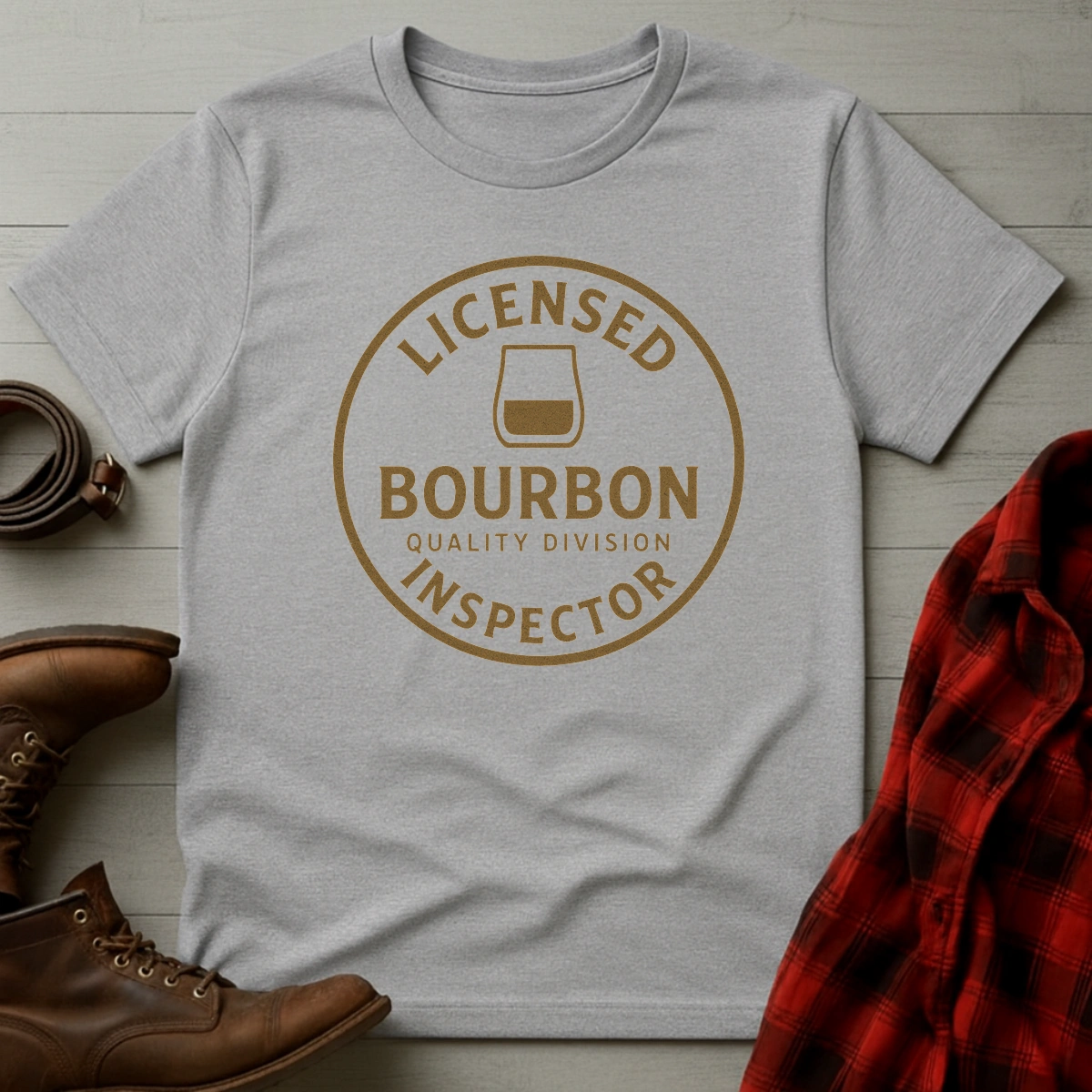 Licensed Bourbon Inspector Badge T-Shirt