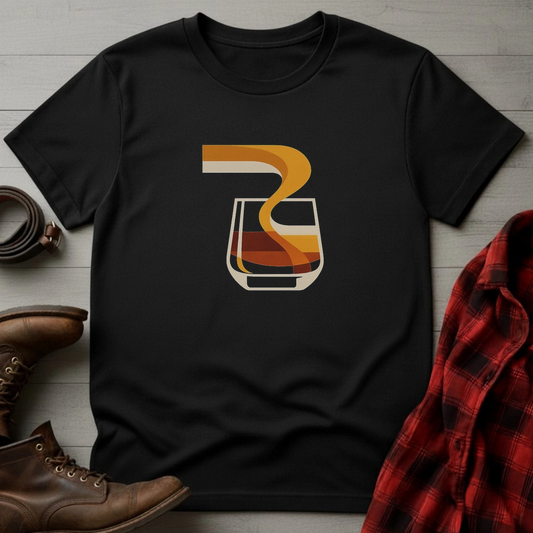 Abstract Modern Whiskey Pour T-Shirt