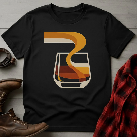 Abstract Modern Whiskey Pour T-Shirt