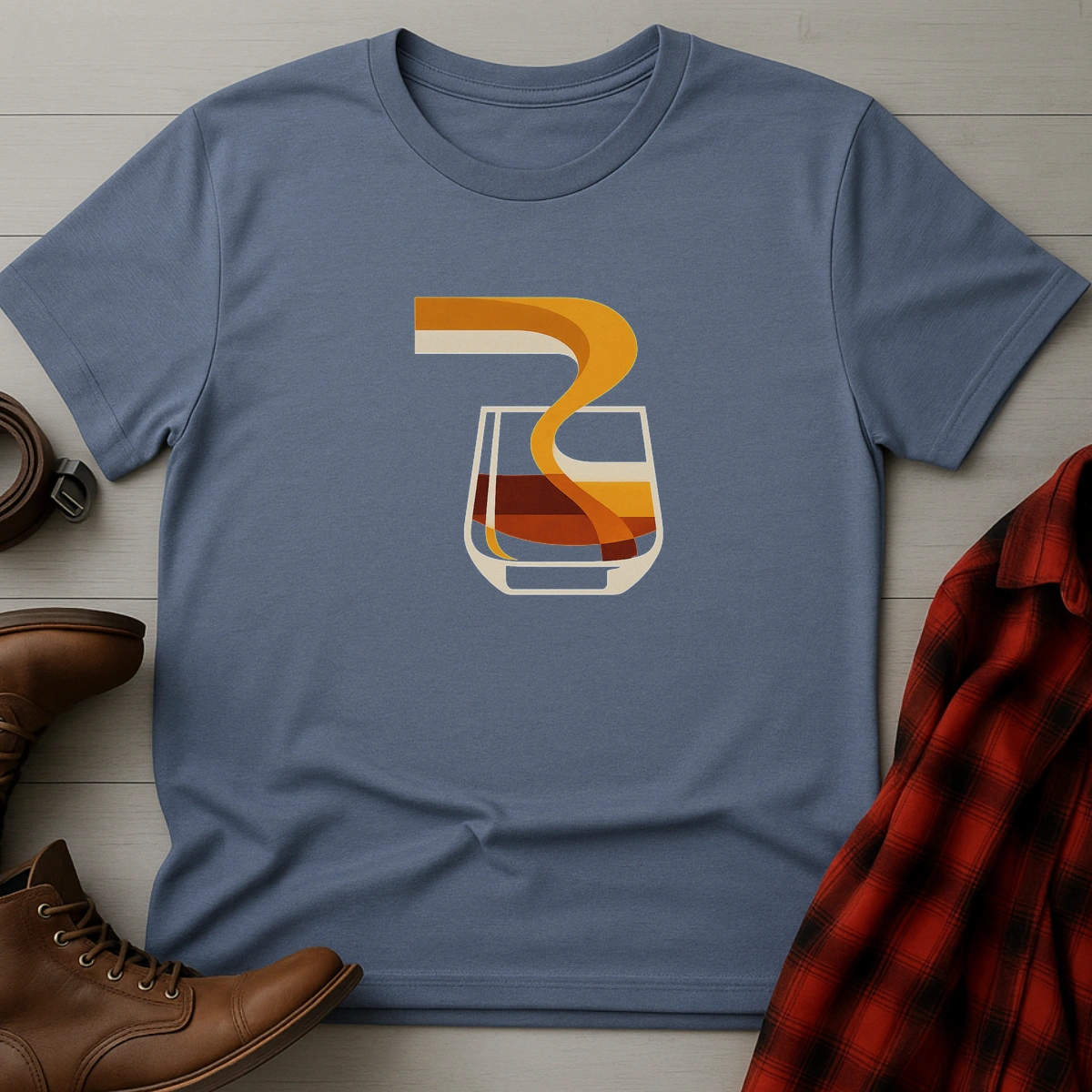 Abstract Modern Whiskey Pour T-Shirt