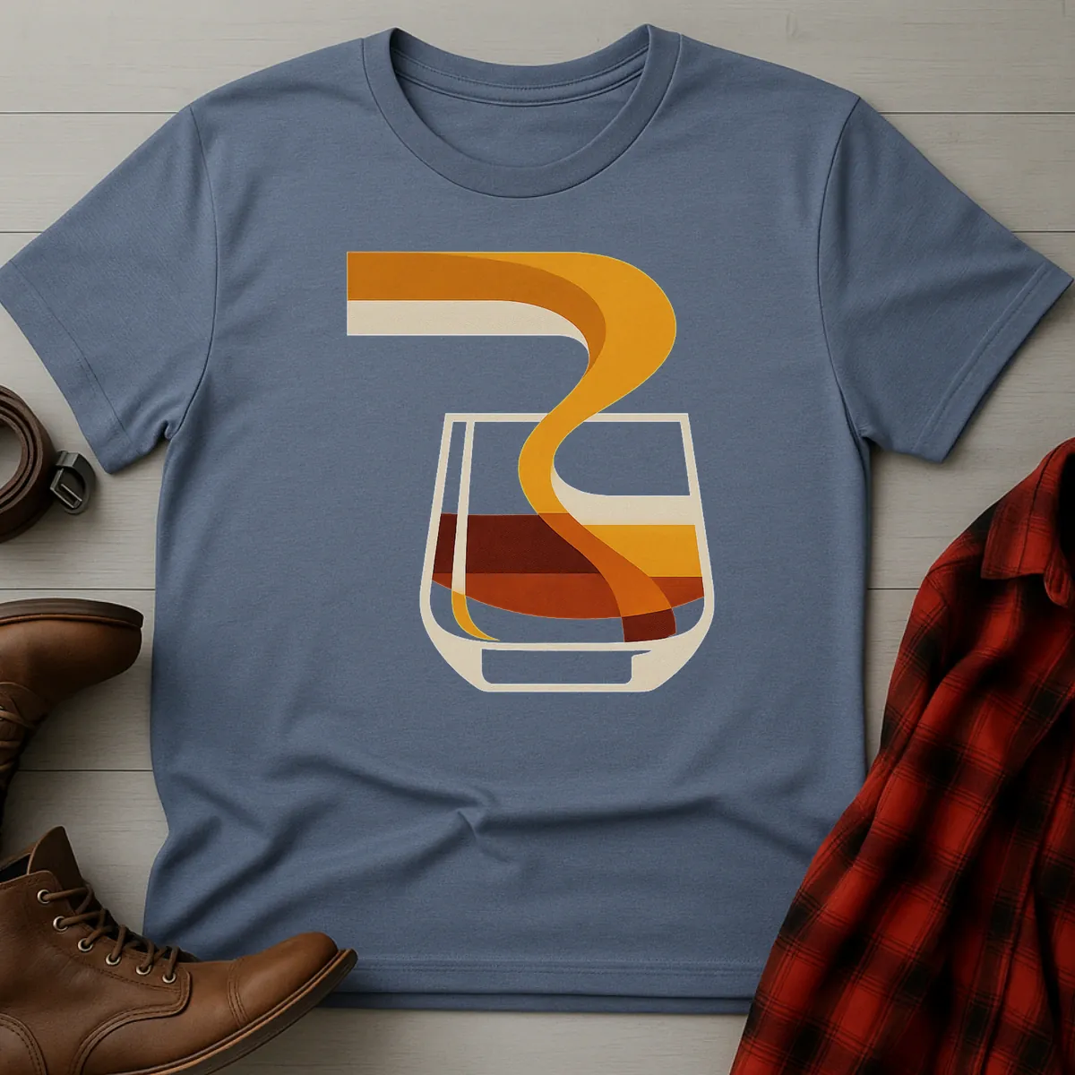 Abstract Modern Whiskey Pour T-Shirt