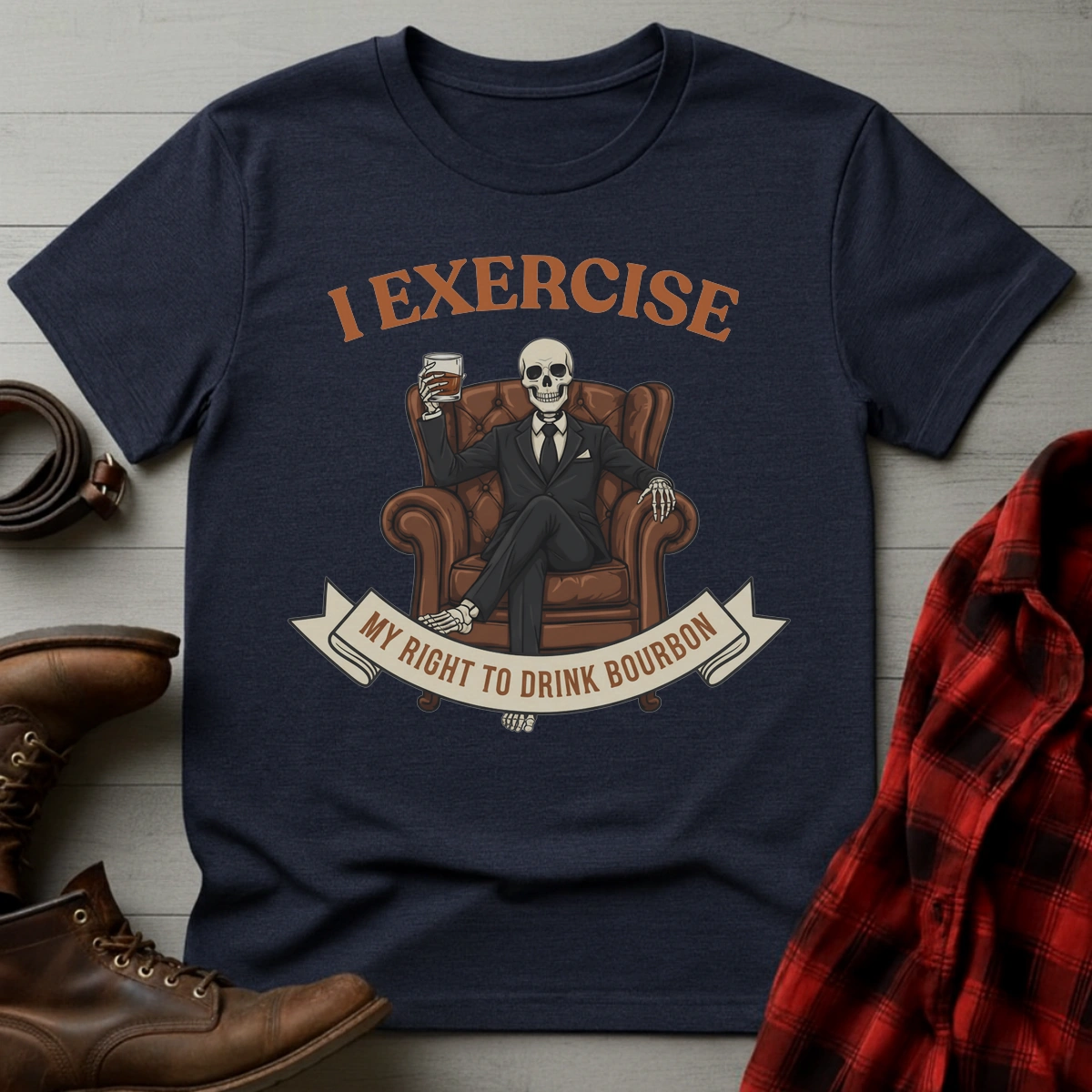 Exercise Right to Drink Bourbon T-Shirt
