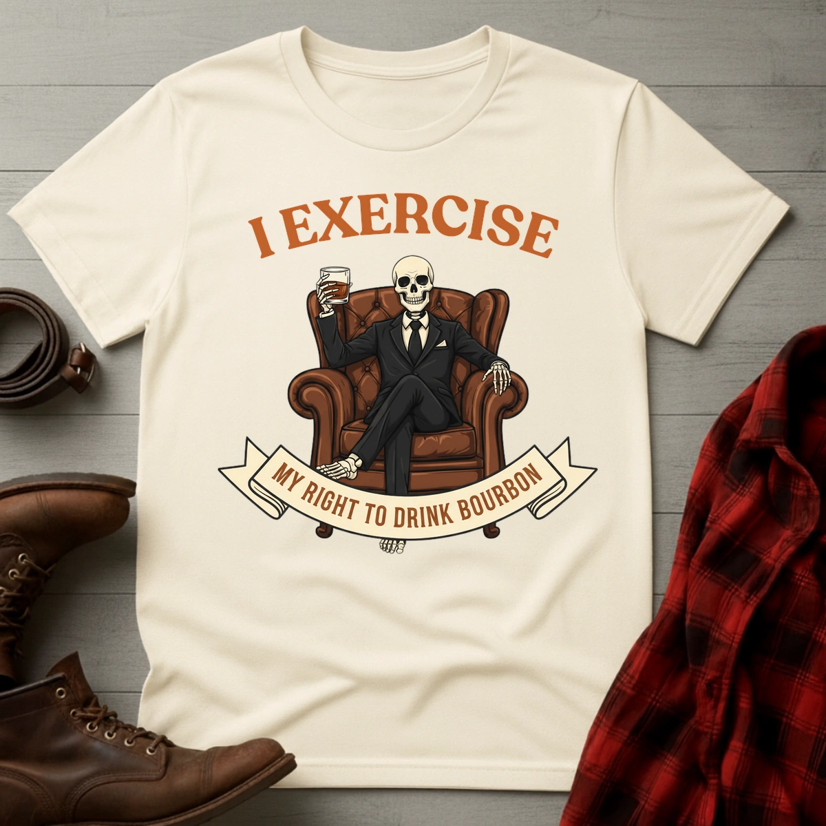 Exercise Right to Drink Bourbon T-Shirt
