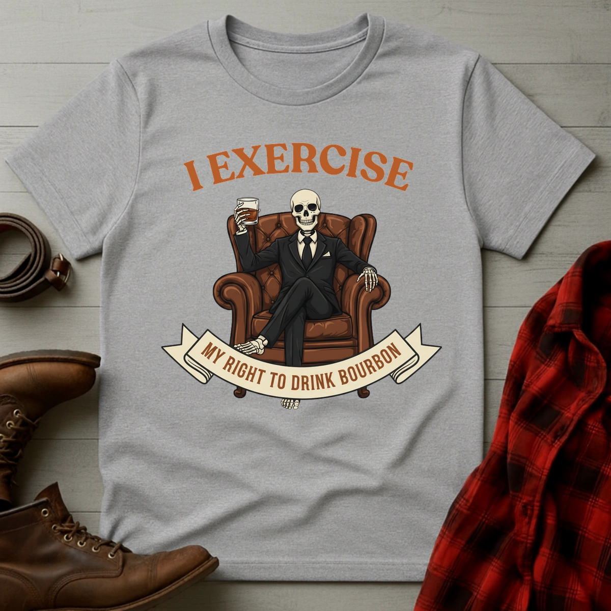 Exercise Right to Drink Bourbon T-Shirt