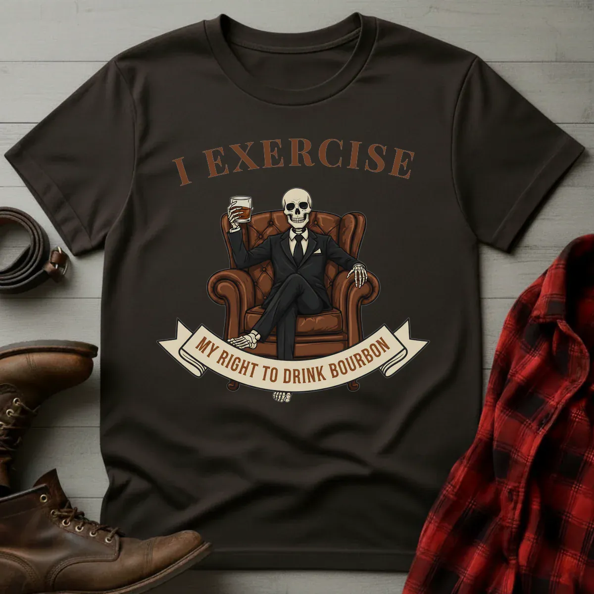 Exercise Right to Drink Bourbon T-Shirt