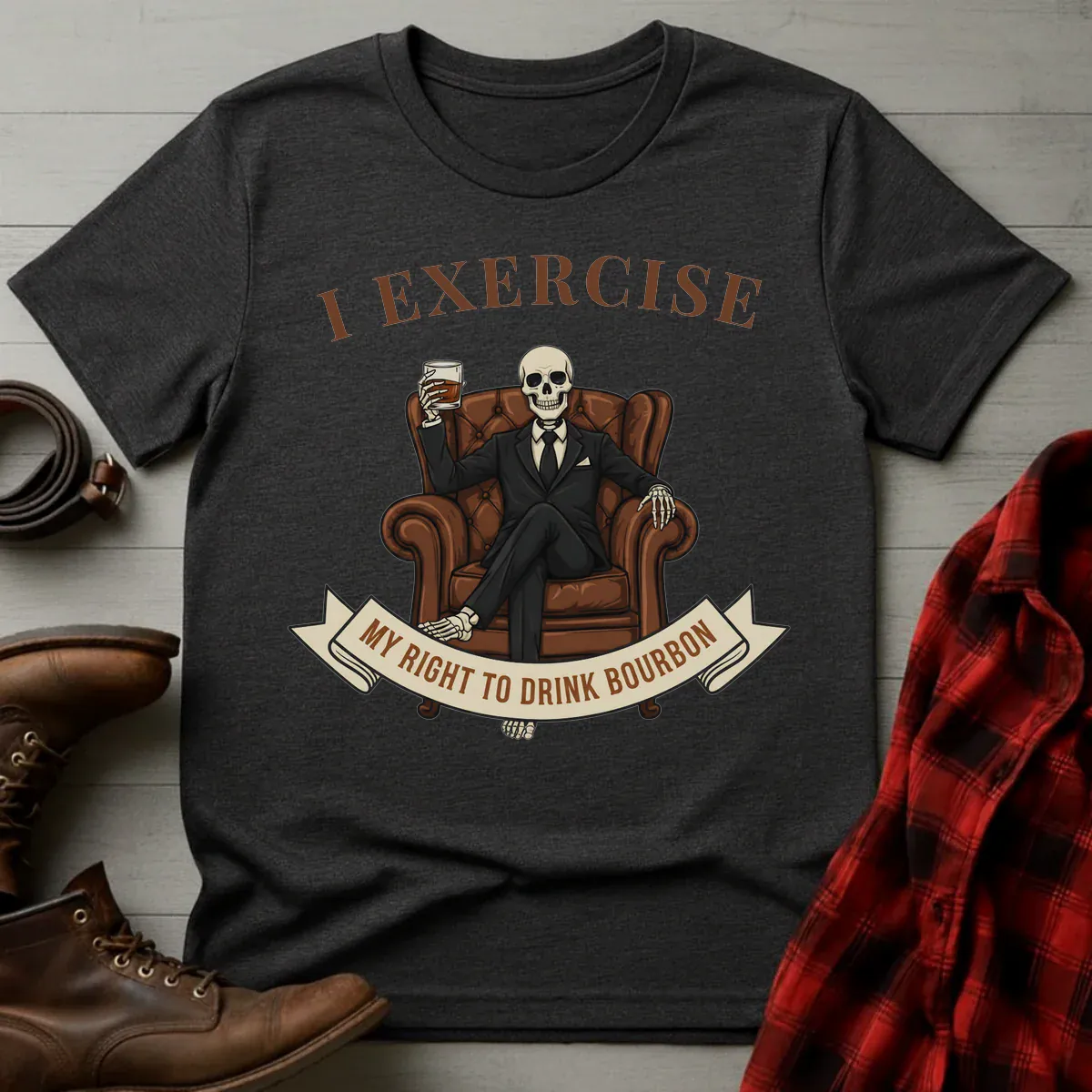 Exercise Right to Drink Bourbon T-Shirt
