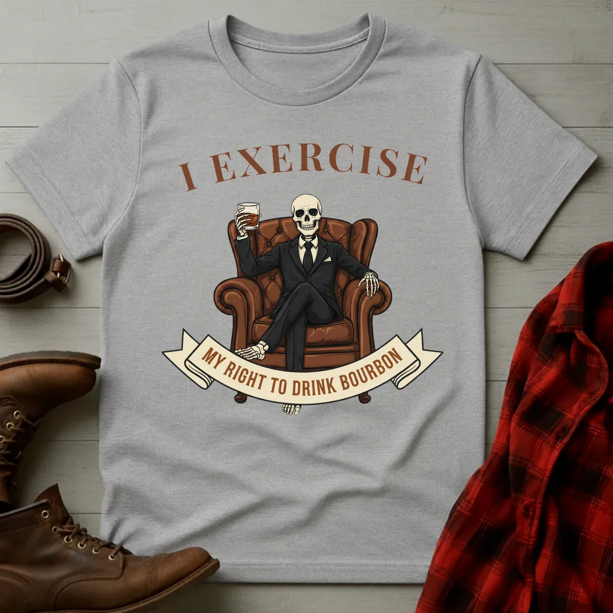 Exercise Right to Drink Bourbon T-Shirt
