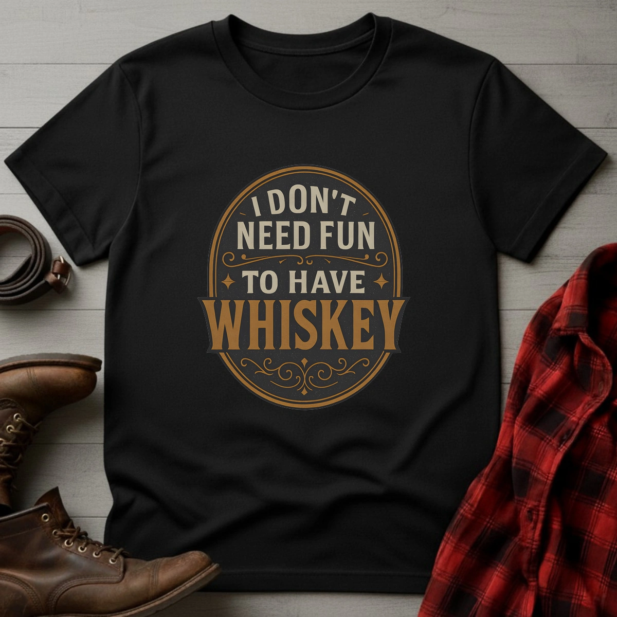 Fun Whiskey Badge T-Shirt
