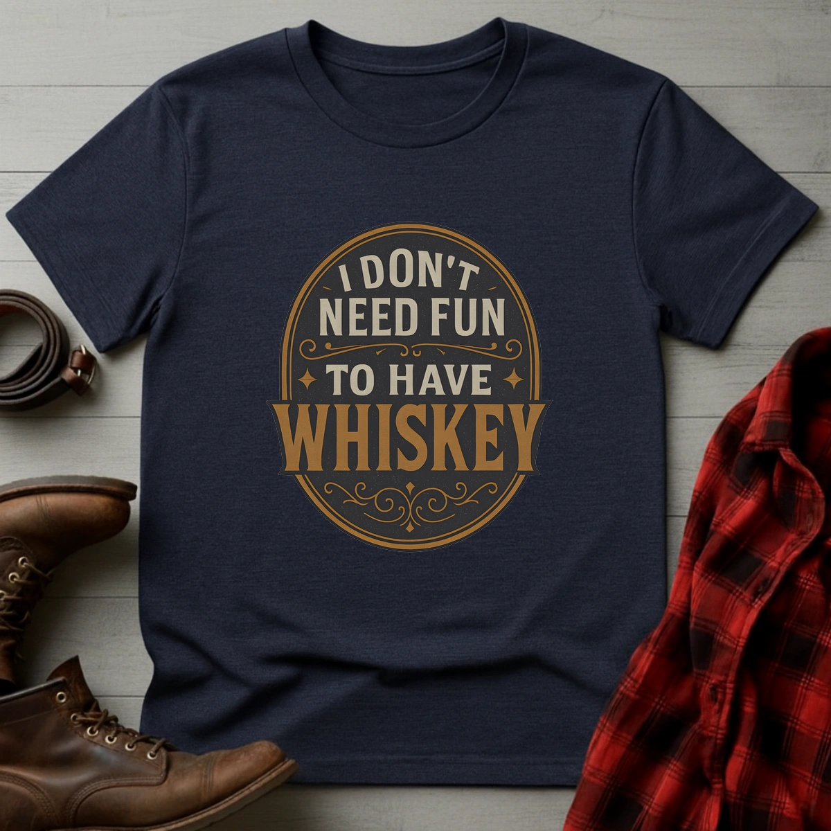 Fun Whiskey Badge T-Shirt