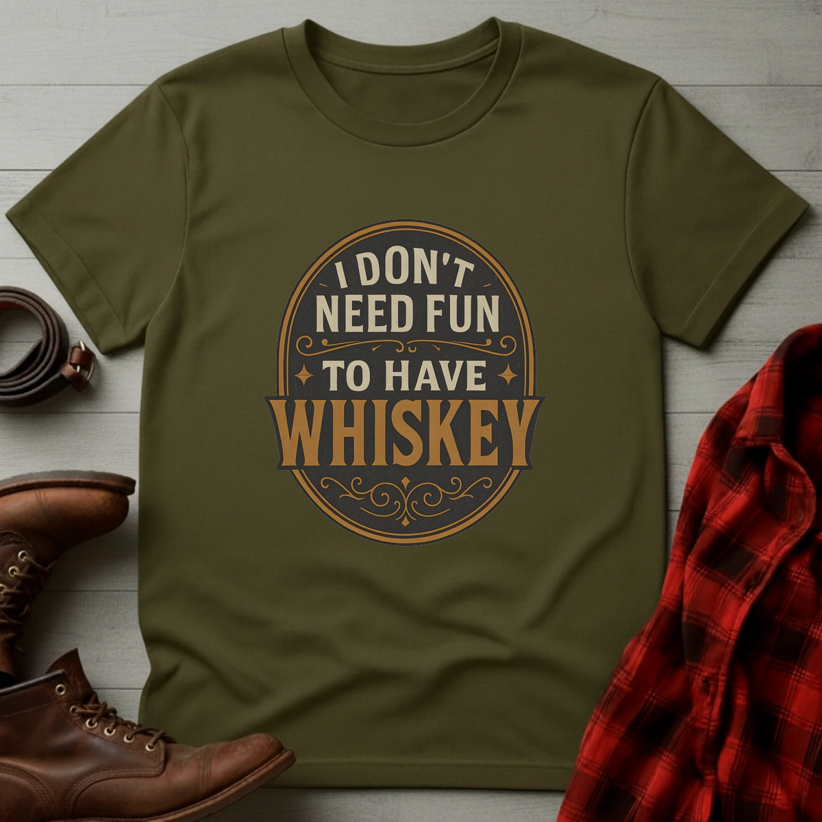 Fun Whiskey Badge T-Shirt
