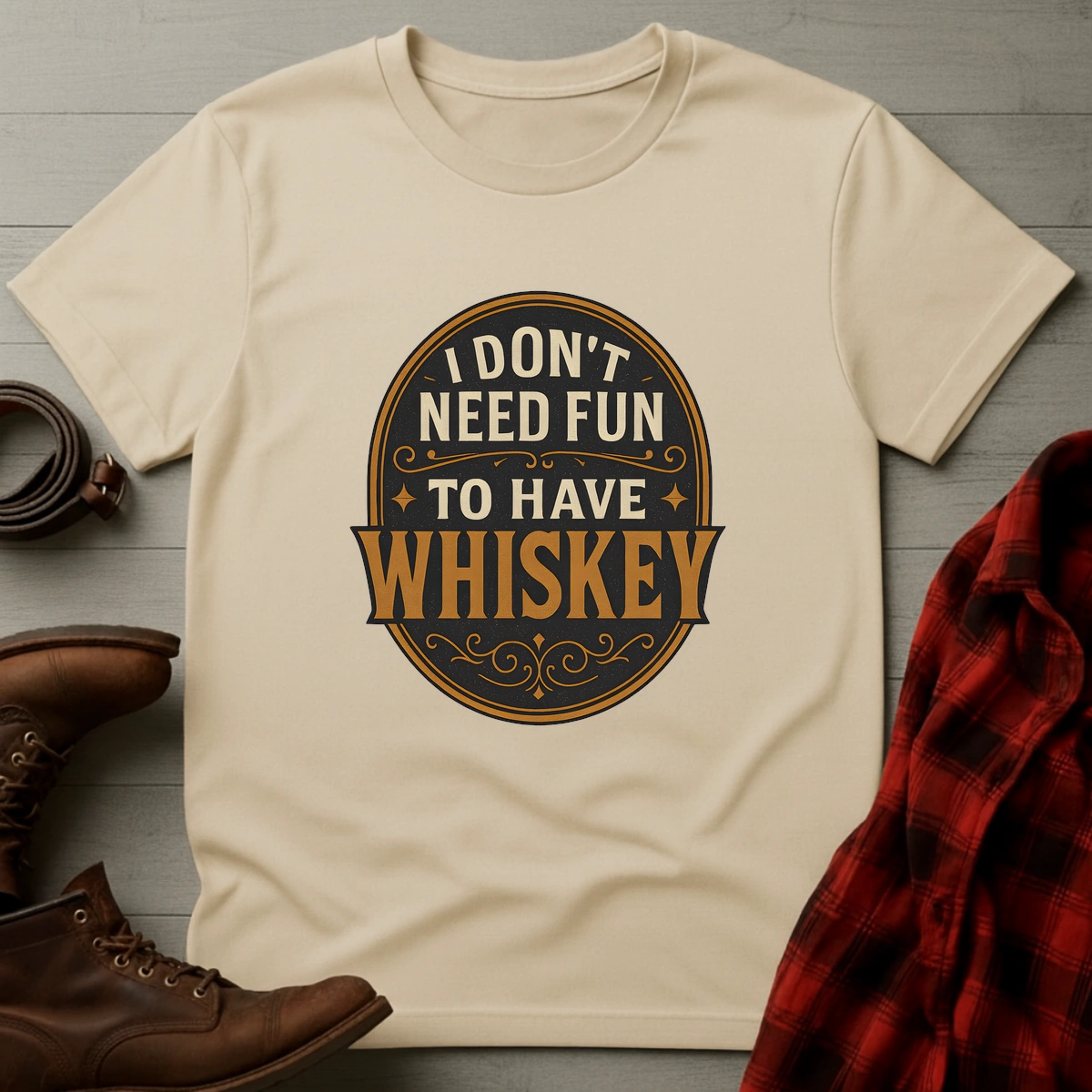 Fun Whiskey Badge T-Shirt