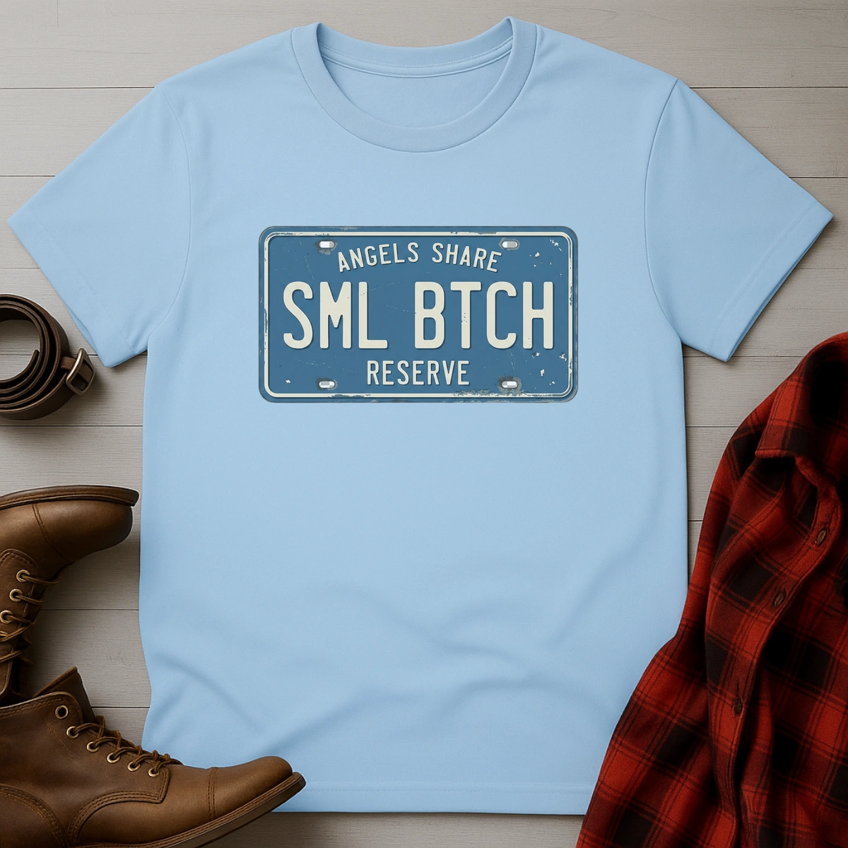 Angels Share License Plate T-Shirt