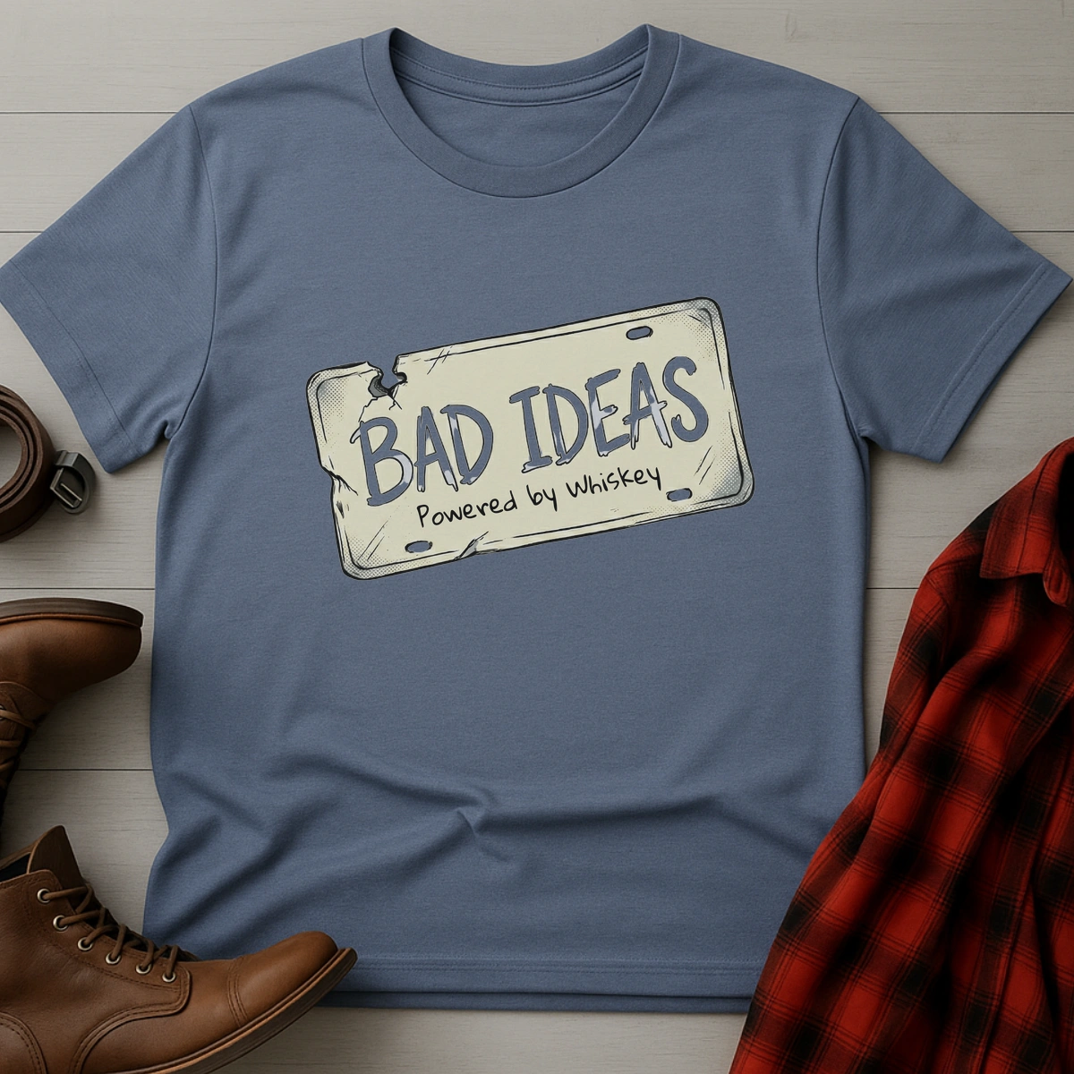 Bad Ideas Powered by Whiskey T-Shirt