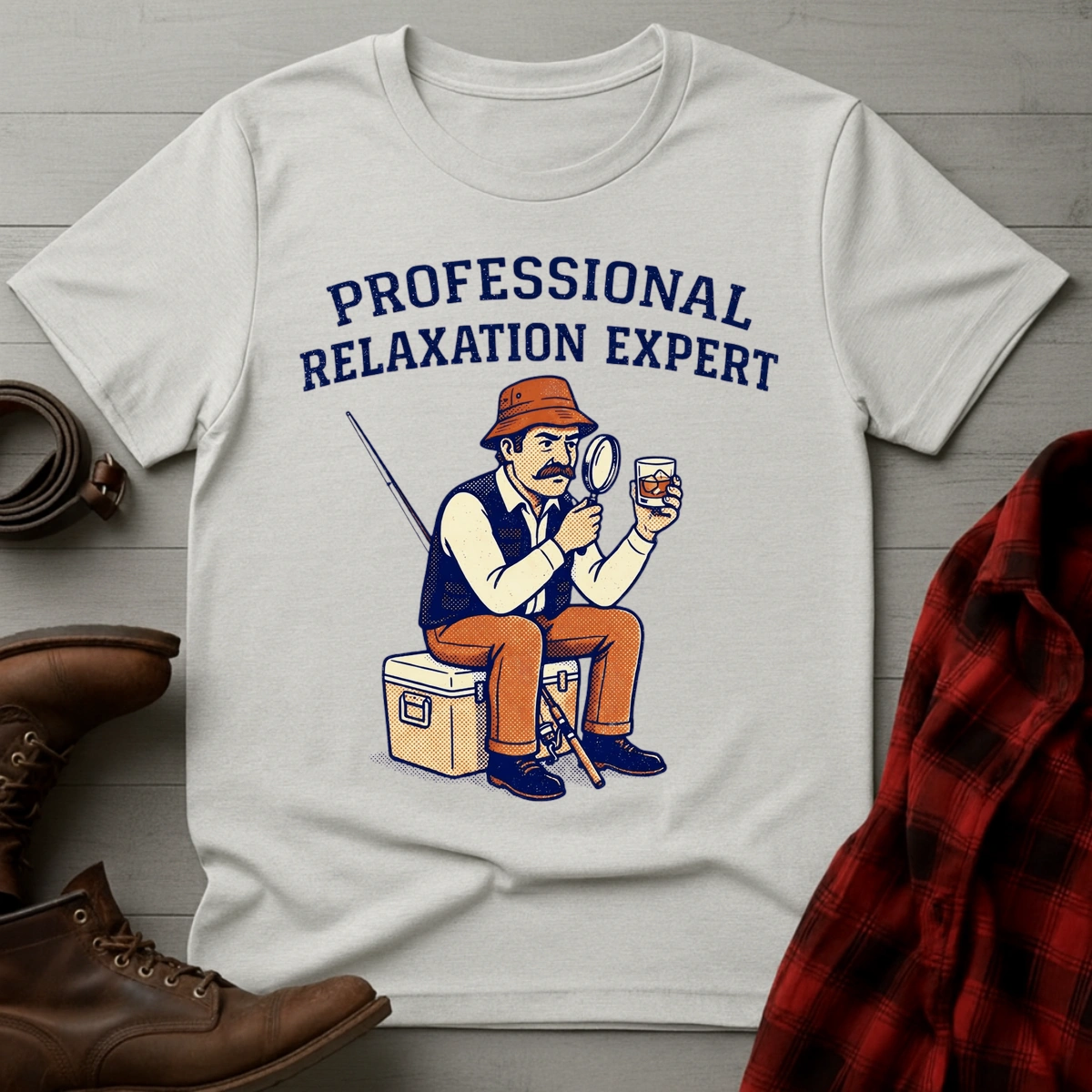 Professional Relaxation Expert Fisherman T-Shirt