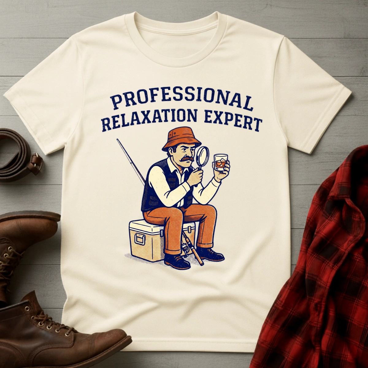 Professional Relaxation Expert Fisherman T-Shirt