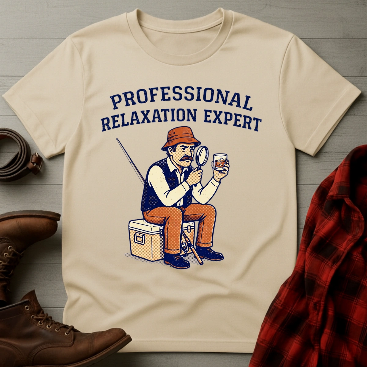 Professional Relaxation Expert Fisherman T-Shirt