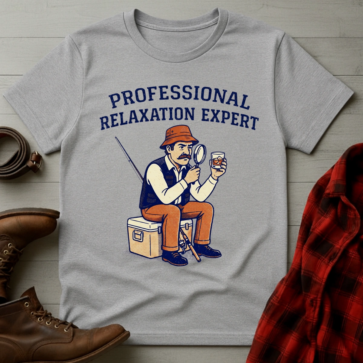 Professional Relaxation Expert Fisherman T-Shirt