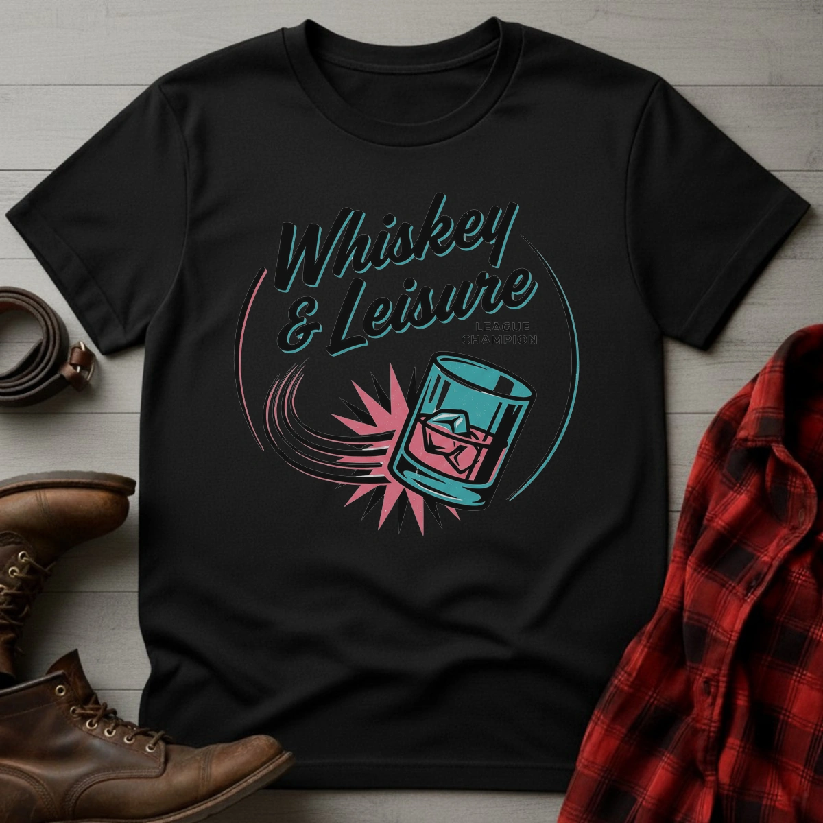 Whiskey Leisure League Champion T-Shirt
