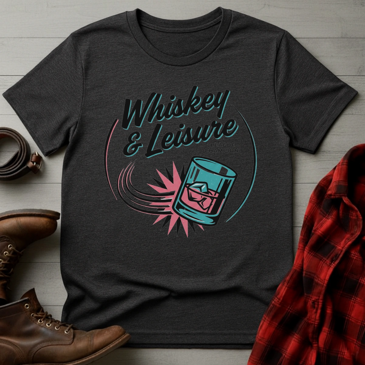 Whiskey Leisure League Champion T-Shirt