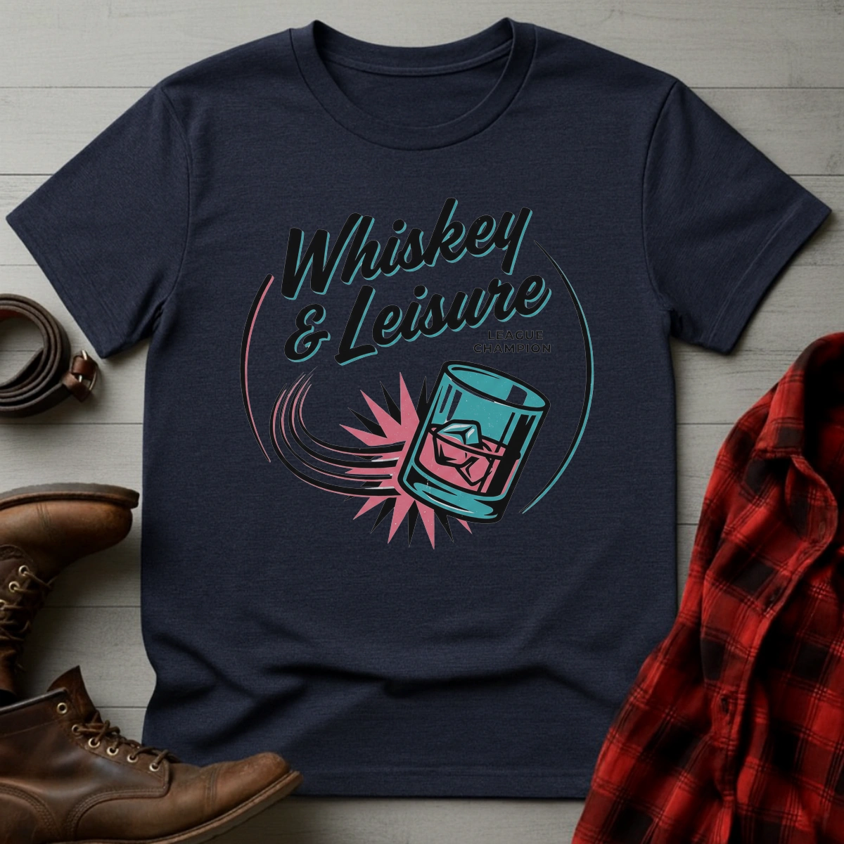 Whiskey Leisure League Champion T-Shirt