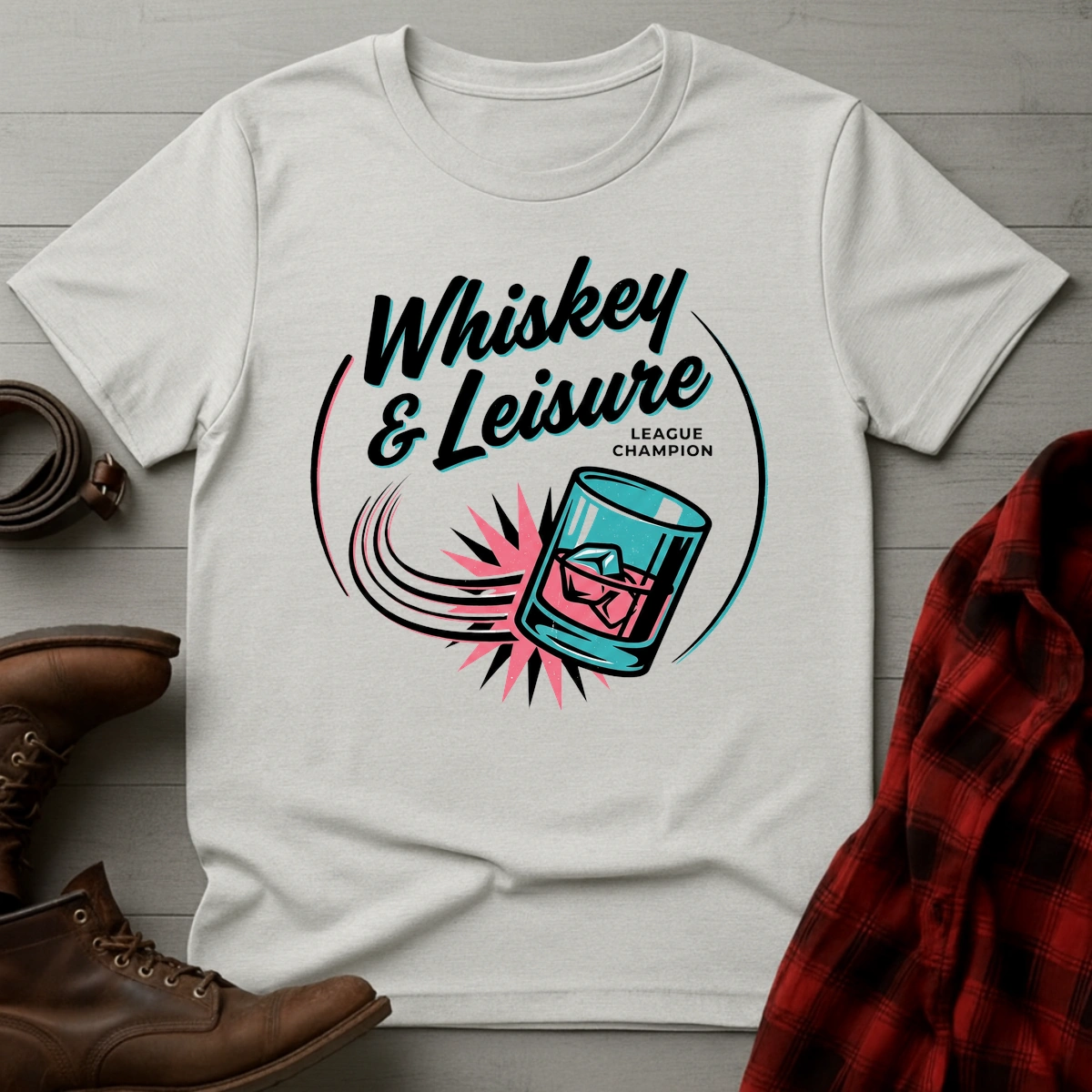 Whiskey Leisure League Champion T-Shirt