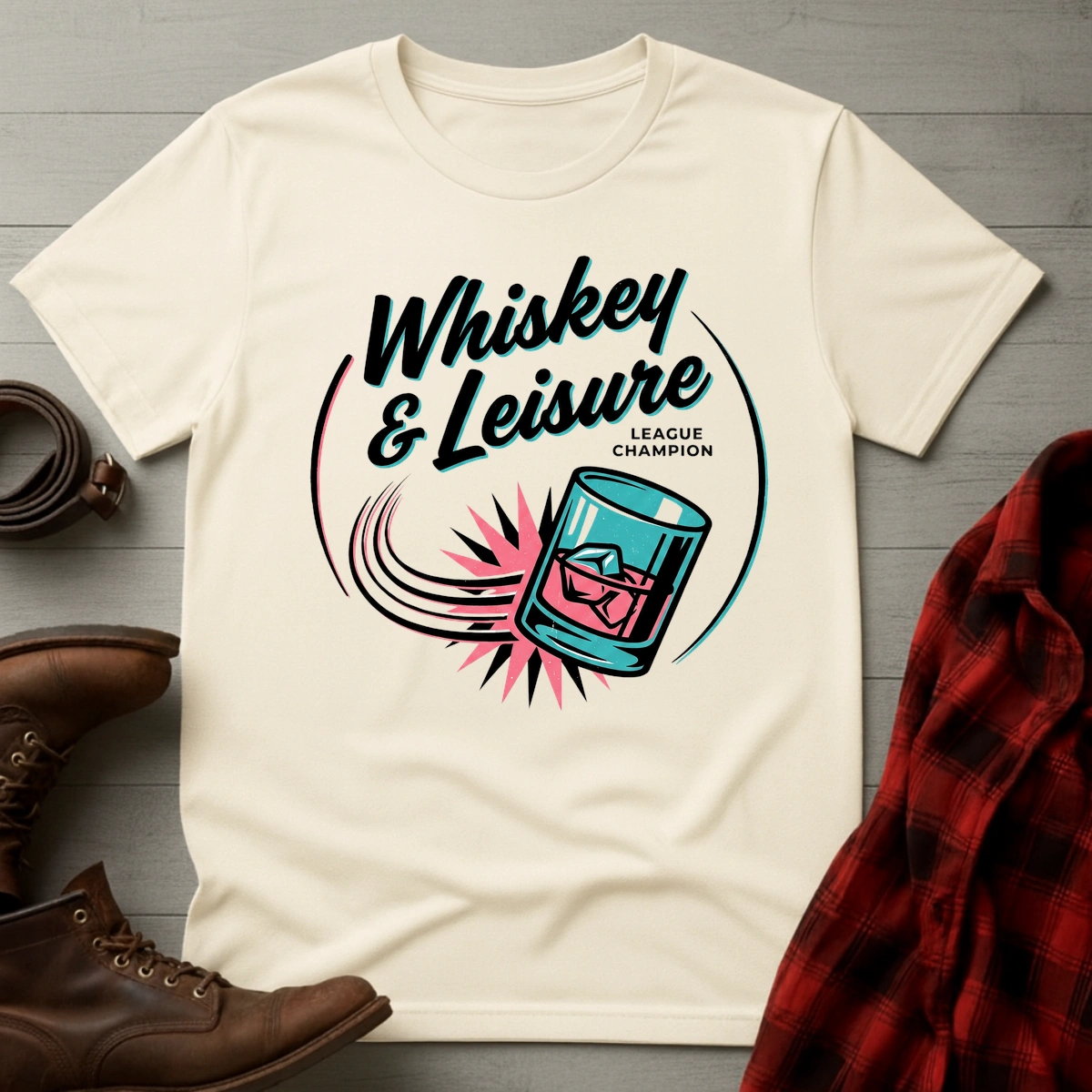 Whiskey Leisure League Champion T-Shirt