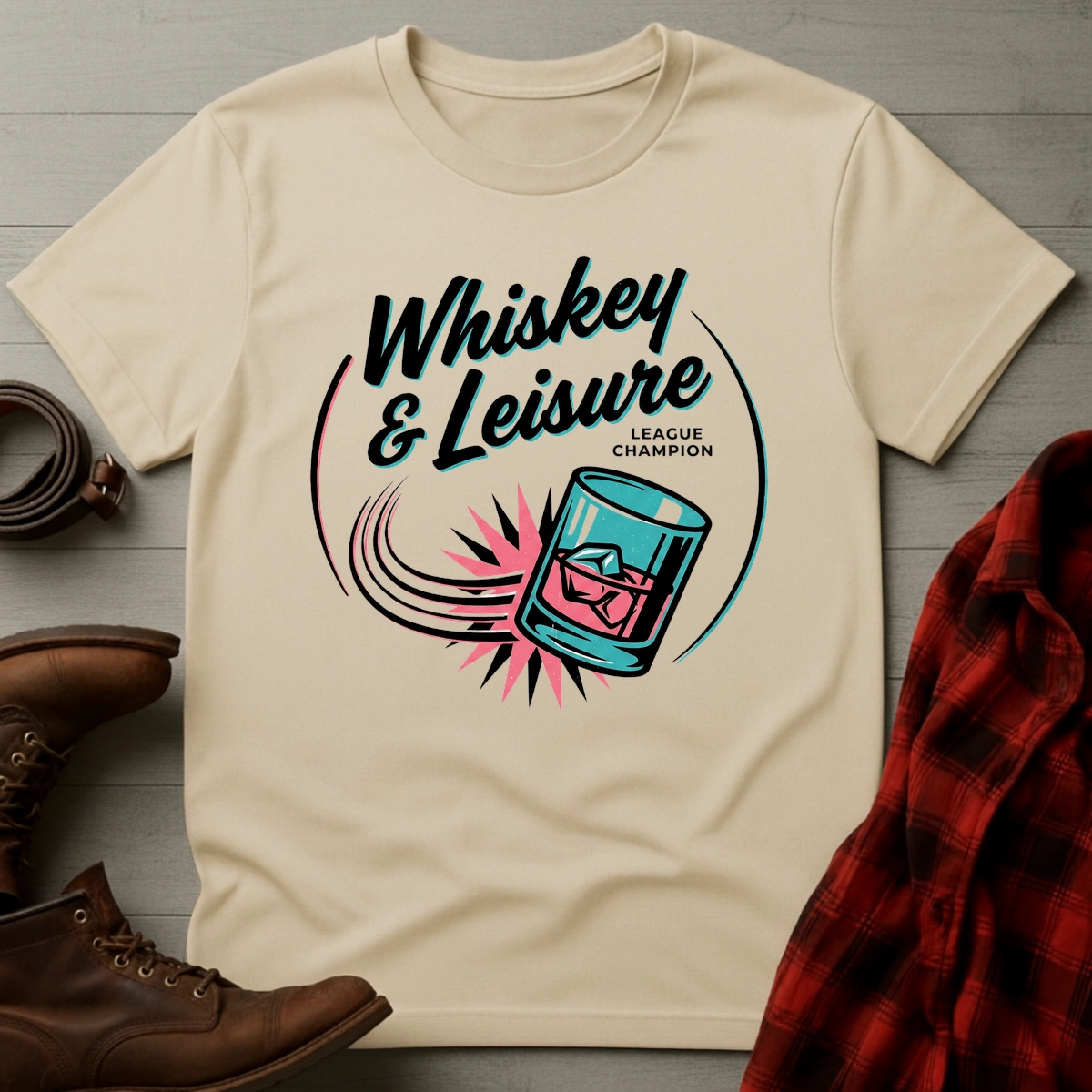 Whiskey Leisure League Champion T-Shirt