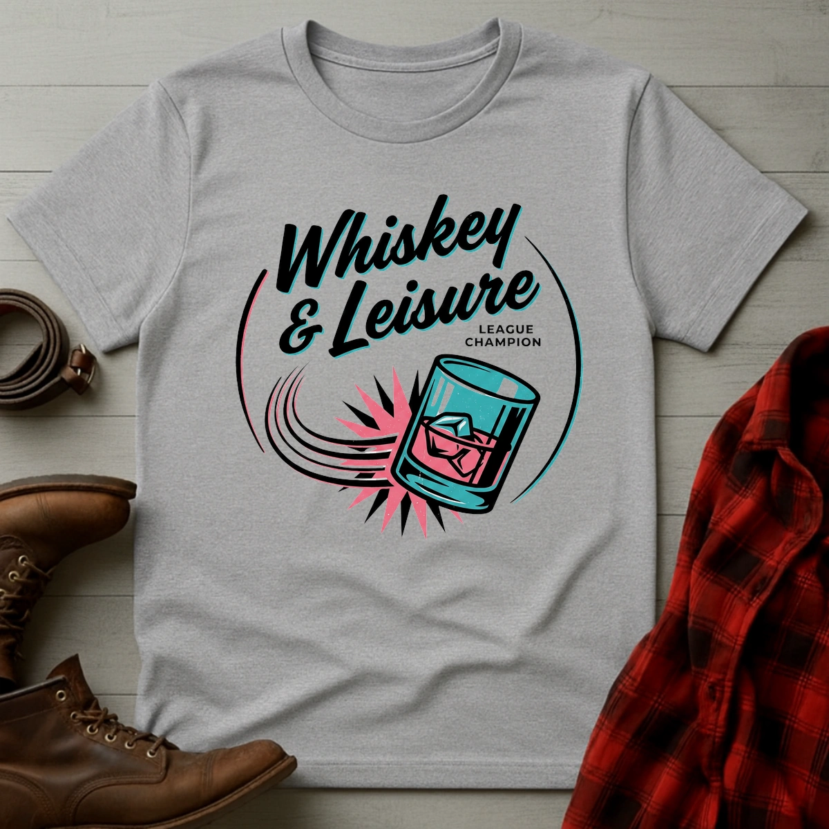 Whiskey Leisure League Champion T-Shirt
