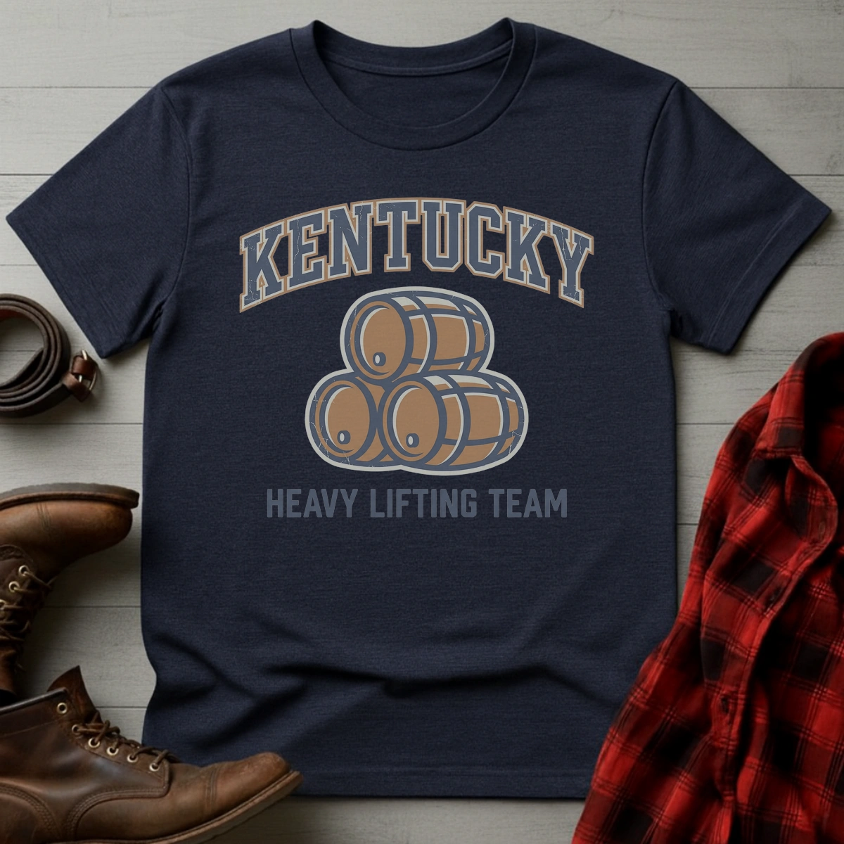 Kentucky Heavy Lifting Whiskey Barrel Team T-Shirt