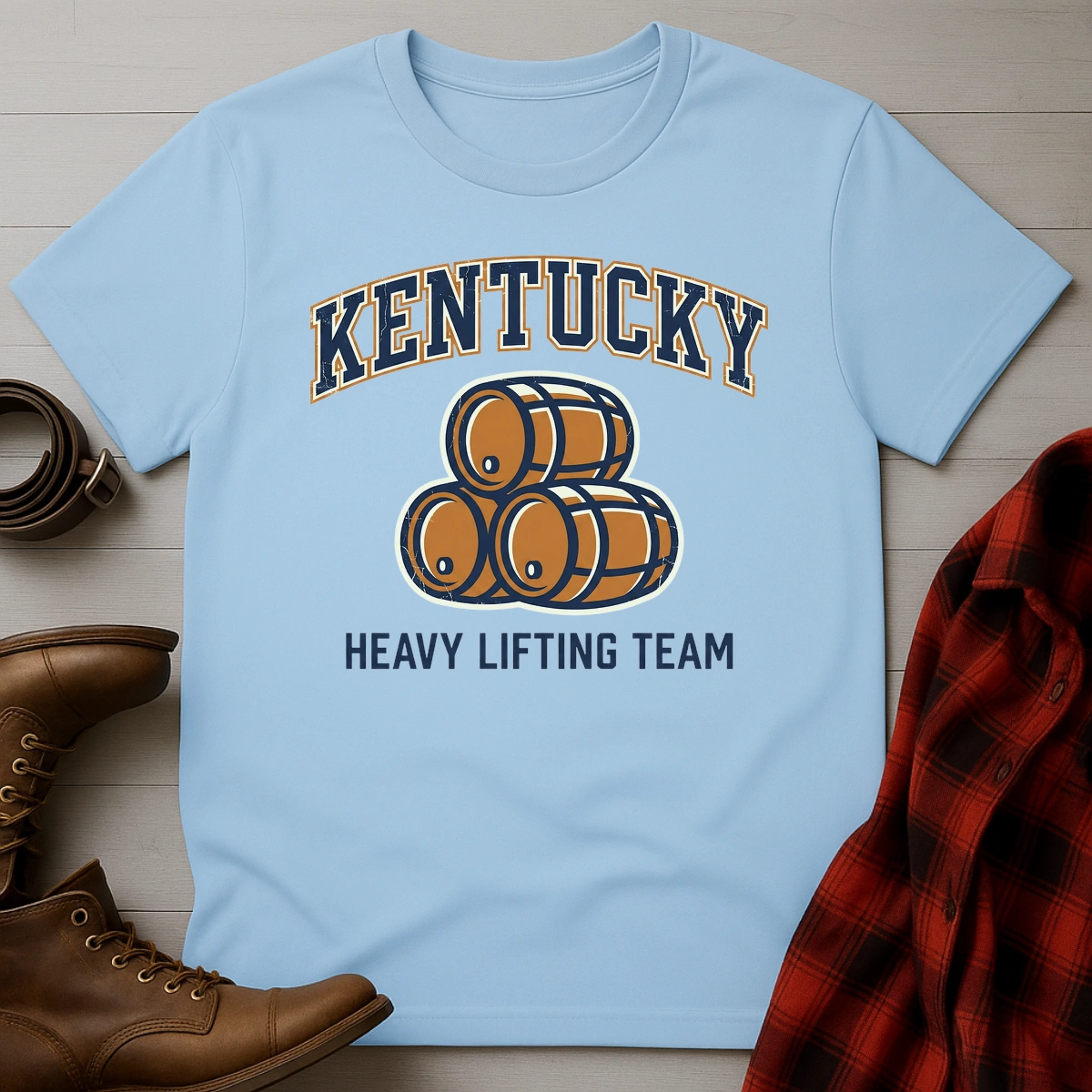 Kentucky Heavy Lifting Whiskey Barrel Team T-Shirt