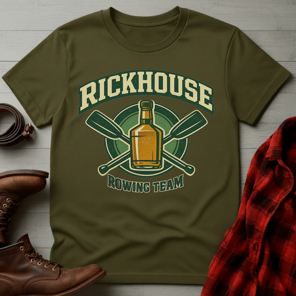 Rickhouse Rowing Whiskey Team T-Shirt
