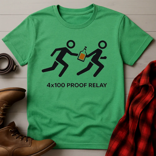 4 x 100 Proof Relay Whiskey T-Shirt