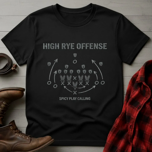 Football High Rye Offense Whiskey T-Shirt