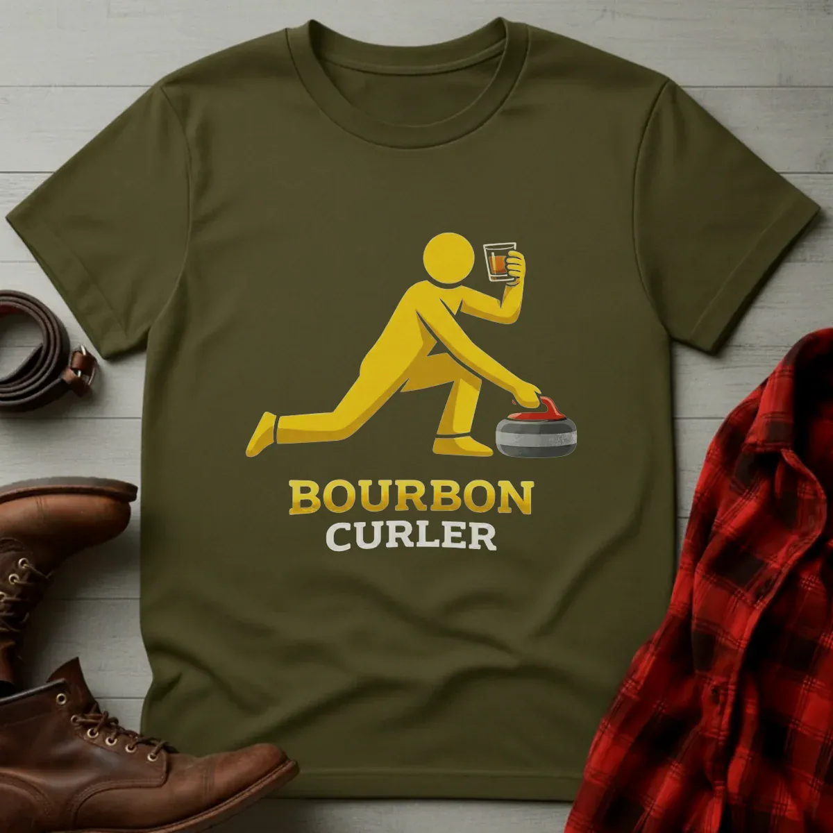 Bourbon Curler Athlete T-Shirt