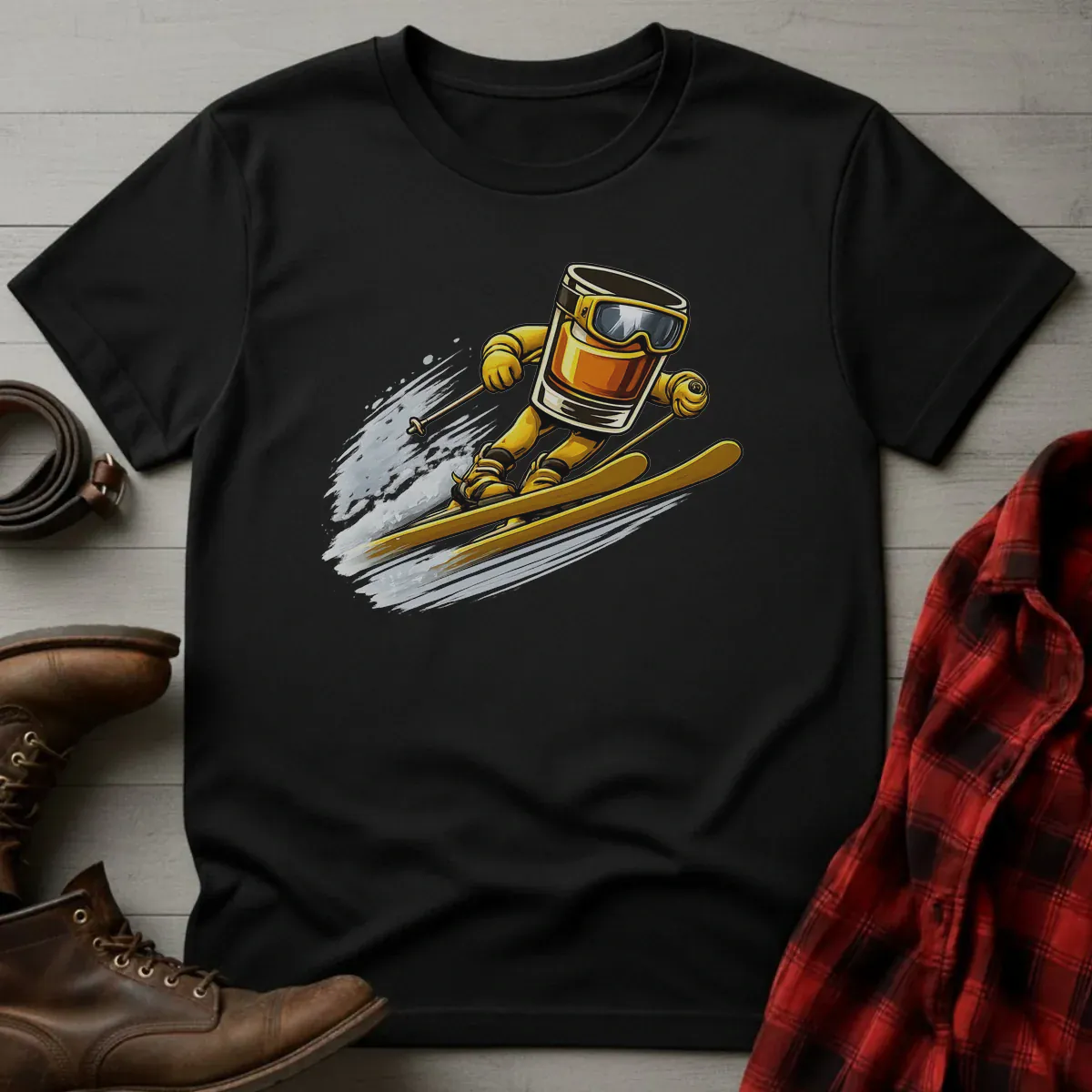 Bourbon Ski Jumper Graphic T-Shirt