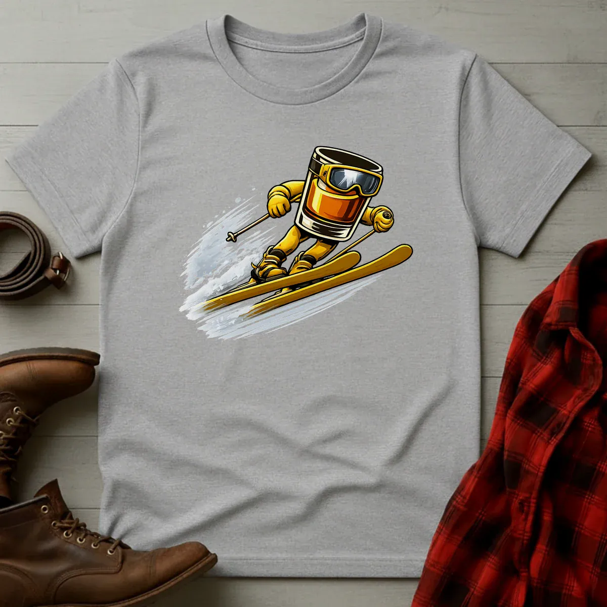 Bourbon Ski Jumper Graphic T-Shirt