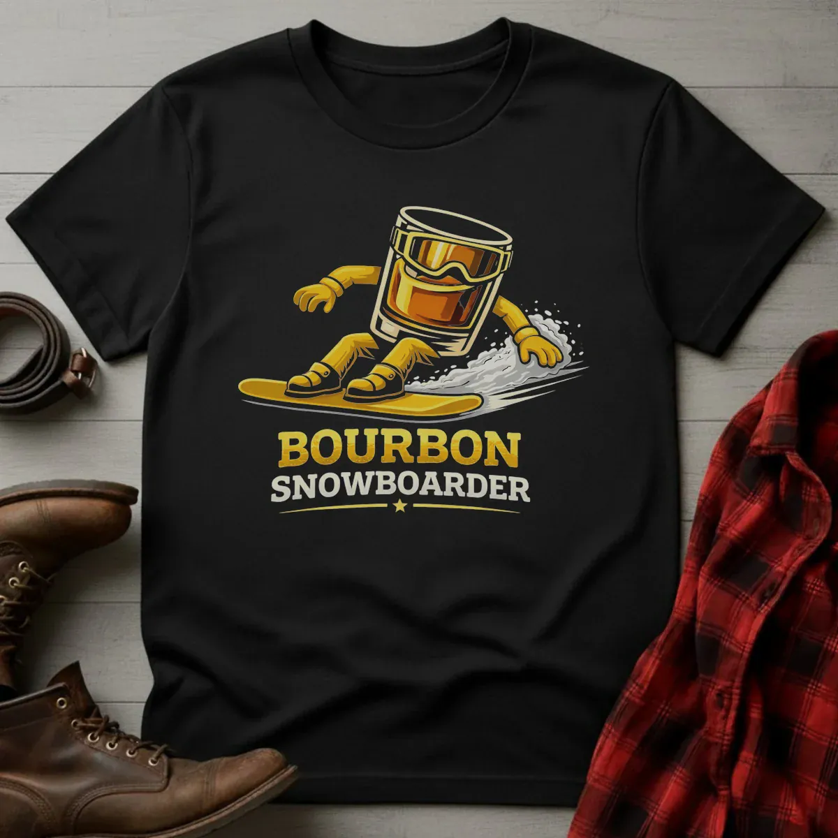 Bourbon Snowboarder Athlete T-Shirt