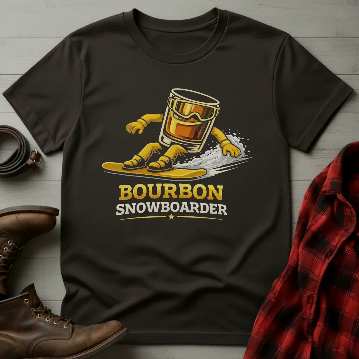 Bourbon Snowboarder Athlete T-Shirt
