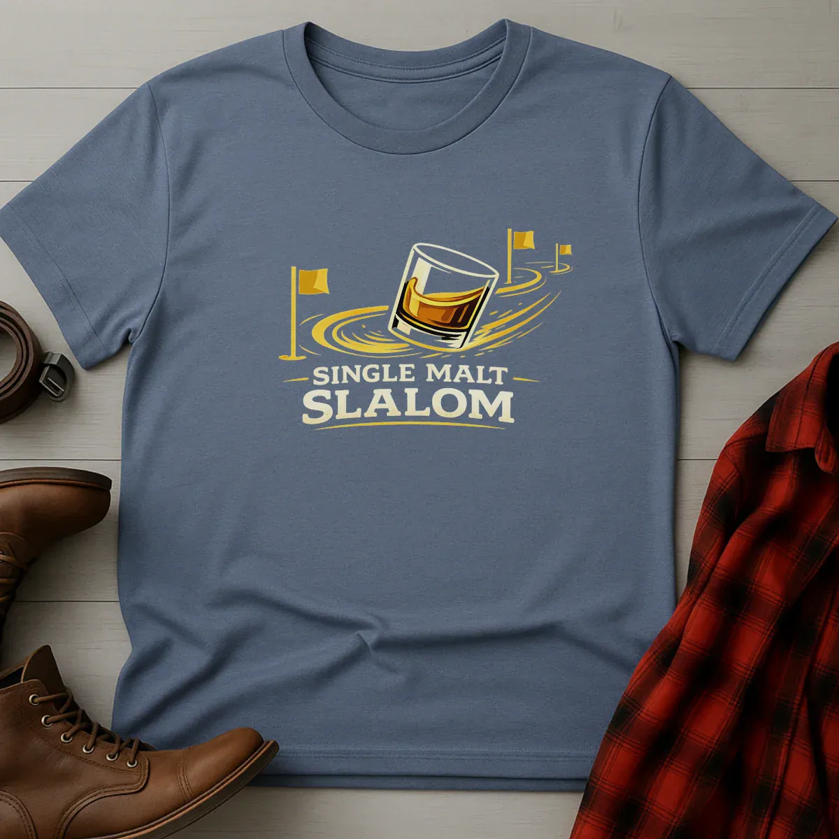 Single Malt Slalom Whiskey T-Shirt