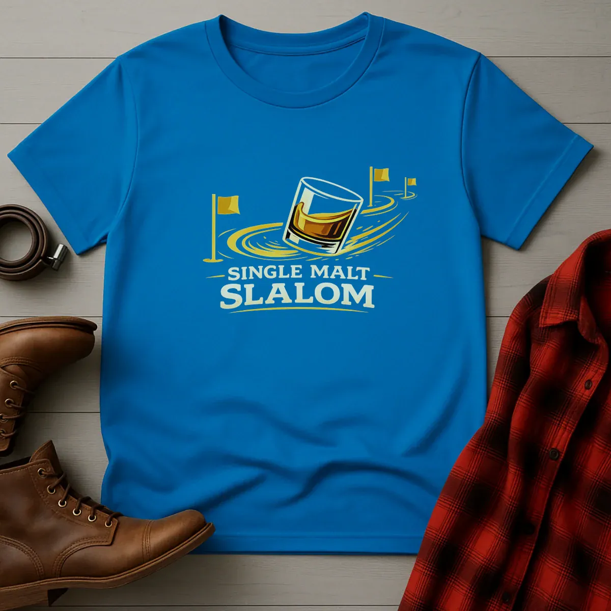 Single Malt Slalom Whiskey T-Shirt