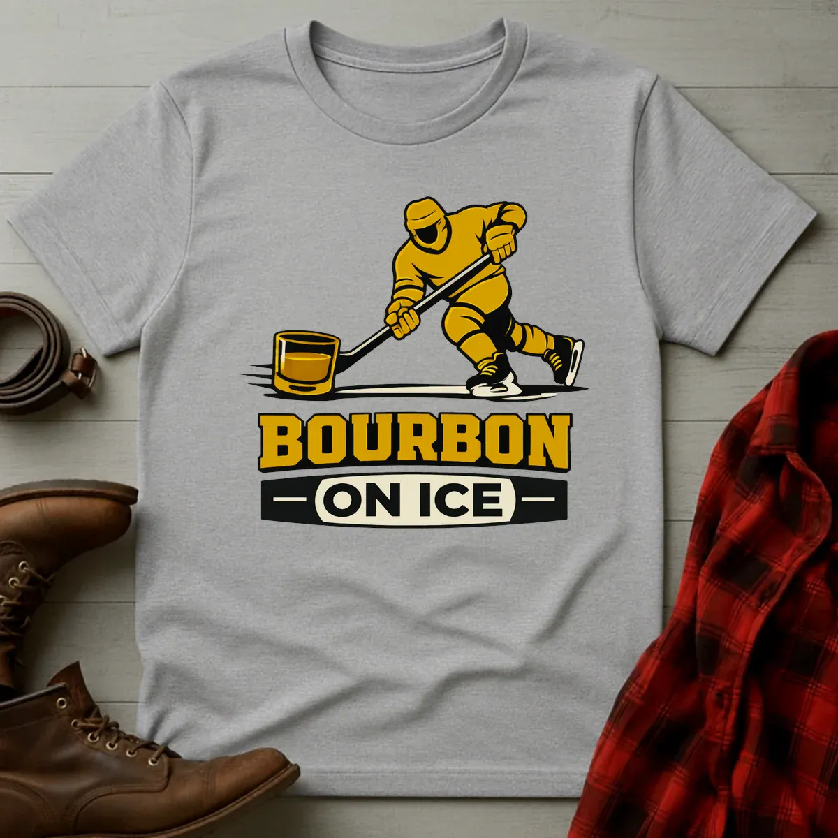 Bourbon on Ice Hockey T-Shirt