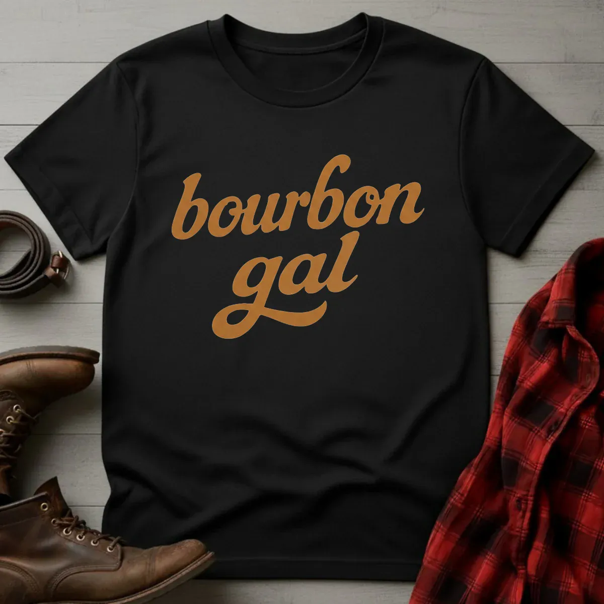 Bourbon Gal Script T-Shirt