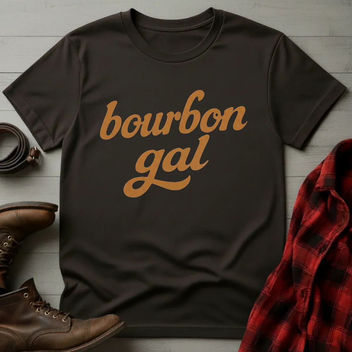Bourbon Gal Script T-Shirt