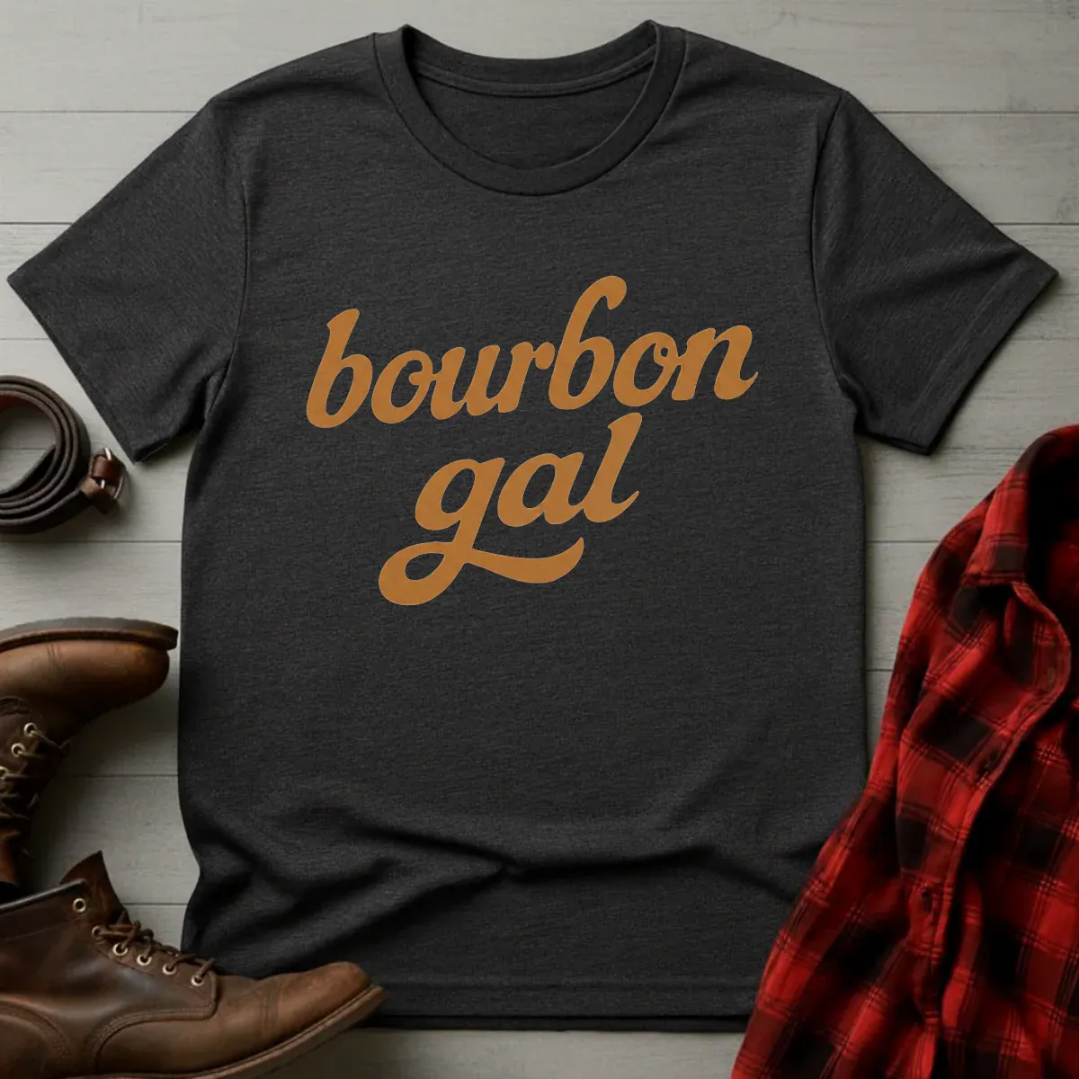 Bourbon Gal Script T-Shirt