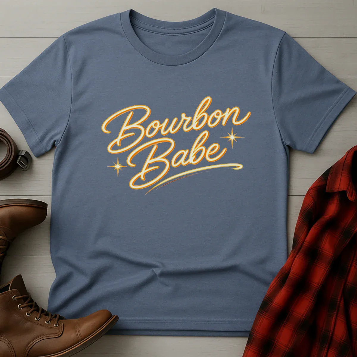 Bourbon Babe Neon Script T-Shirt