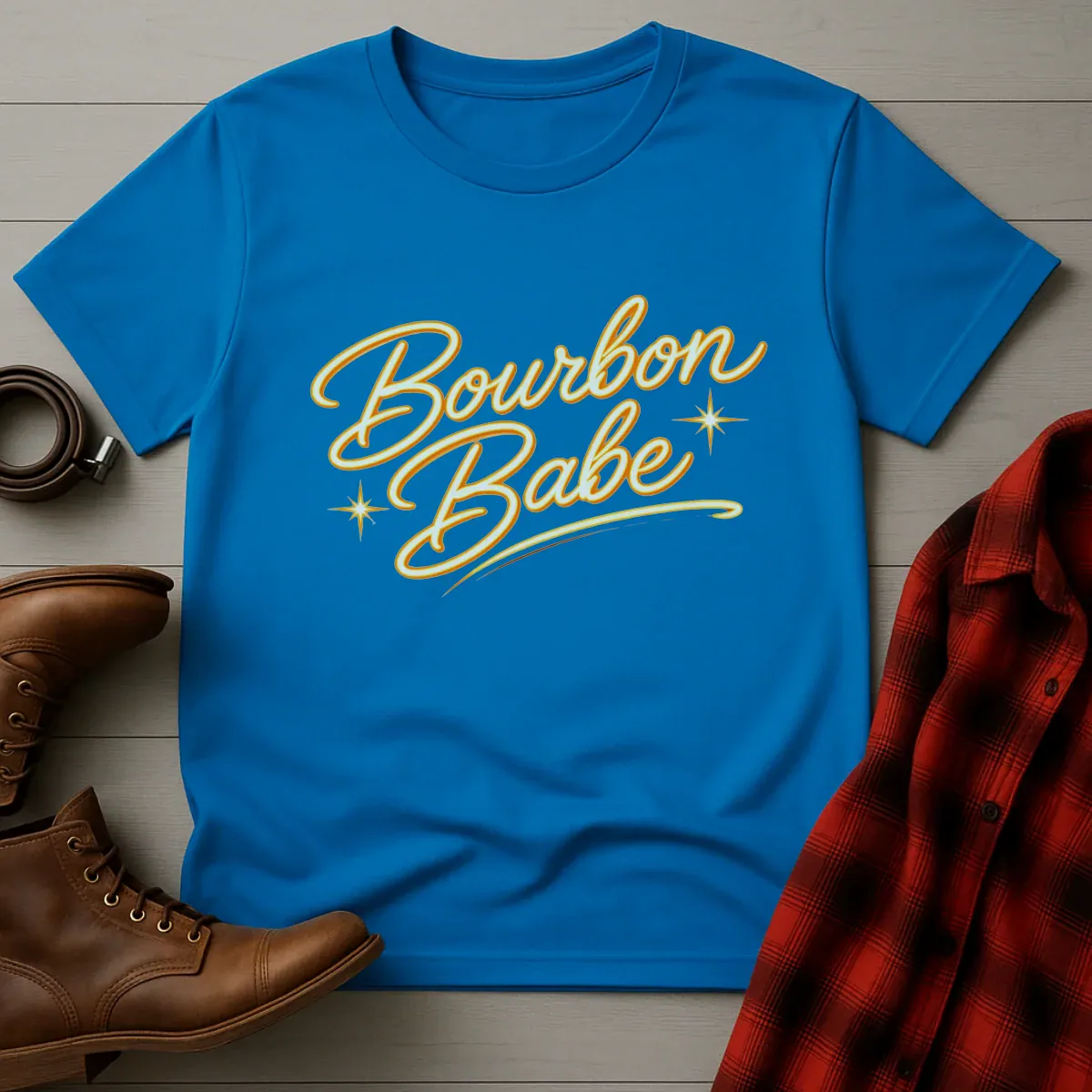 Bourbon Babe Neon Script T-Shirt