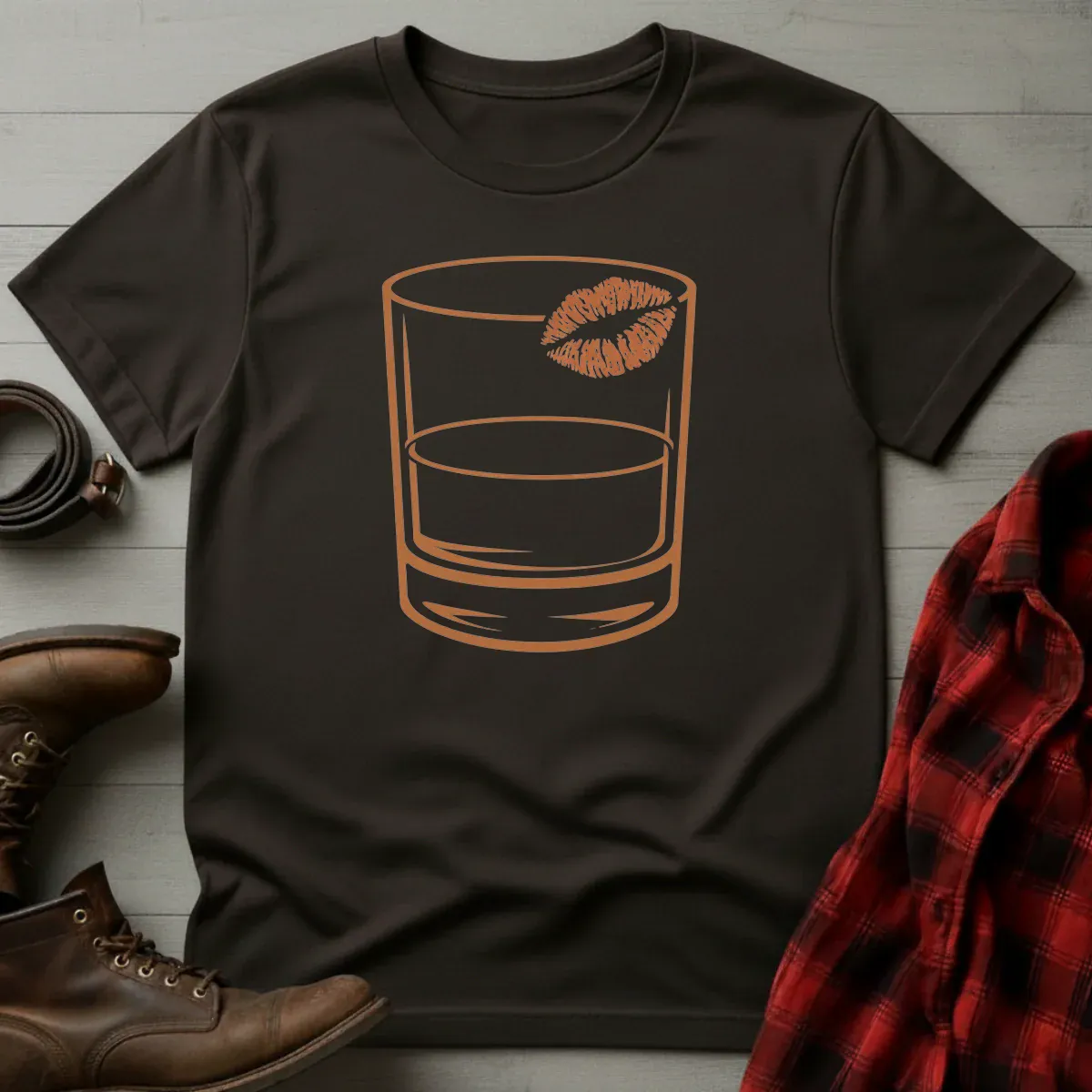 Bourbon Babe Glass Lipstick Kiss T-Shirt